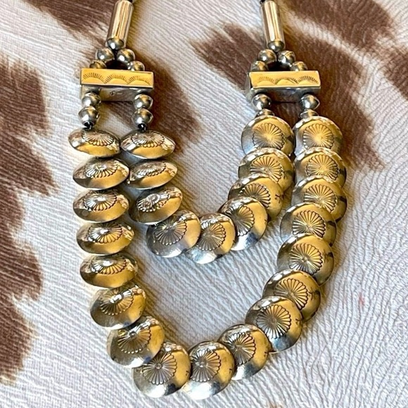 Ina J Nez Handmade & Stamped Pillow & Barrel Bead Necklace - Picture 3 of 9